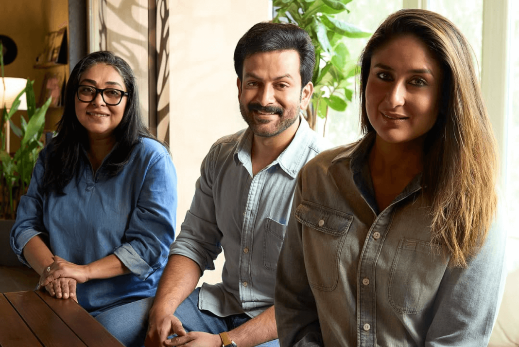 Kareena Kapoor Khan, Prithviraj Sukumaran and Meghna Gulzar Image