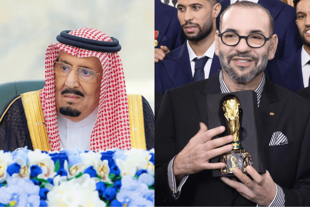 King Salman bin Abdulaziz Al Saud & King Mohammed VI - Morocco Image