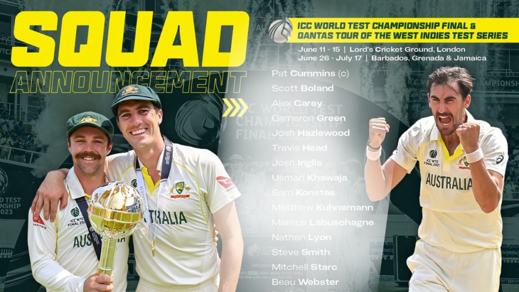 Australia Squad Out WTC Final 2025