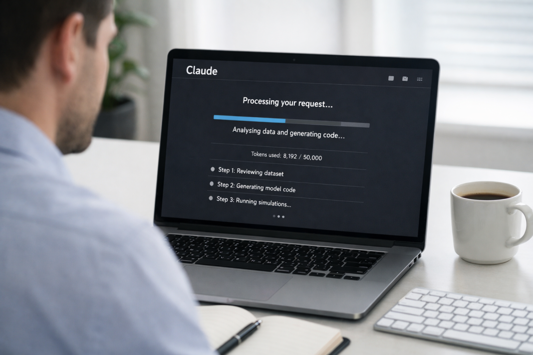 Claude Fable 5 Access Plans Change From July 20: What’s New For AI Users? Anthropic Claude AI interface on a laptop showing advanced AI workspace