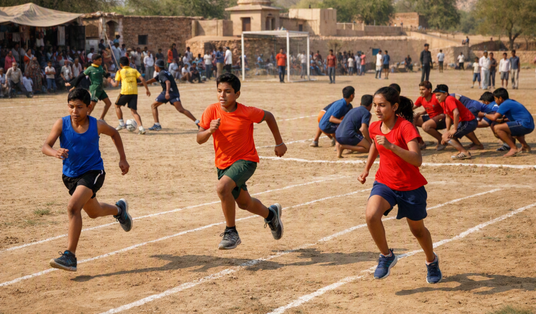 Twenty-Nine Thousand Athletes, 66 Locations: Is Rural Rajasthan Building India’s Next Sports Generation? Young athletes compete in rural Rajasthan sports tournament