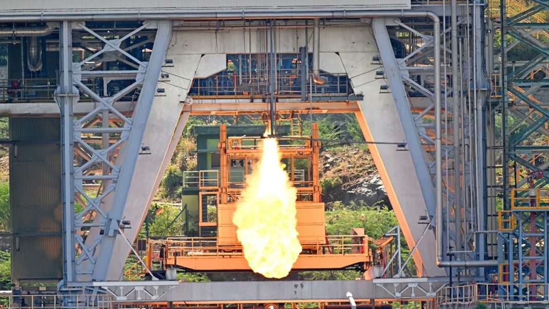 ISRO’s New Semi-Cryogenic Engine Passes First Full 200-Tonne Thrust Test: Could The Upgrade Let LVM3 Carry Much Heavier Satellites Into Space? ISRO 200-tonne engine test
