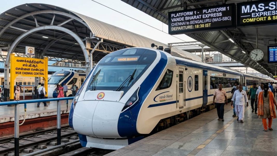 Two Vande Bharat Express Trains Start New Timings From Today: Which Varanasi Services Will Now Leave 10 Minutes Earlier? Vande Bharat Express trains at Varanasi Junction with revised departure timings