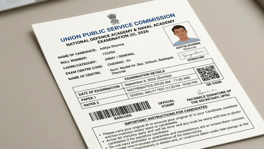 UPSC NDA 2 Admit Card Expected Shortly As September Exam Approaches: Where Will Candidates Be Able To Download Their Hall Tickets? UPSC NDA 2 Admit Card 2026 download page showing the upcoming September examination